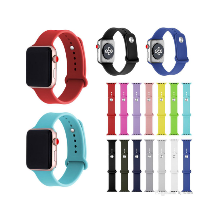 Silicone Strap For Apple Watch band 44mm 42mm iwatch band 44mm 42mm Sport Bracelet belt